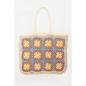 Fame Flower Braided Tote Bag